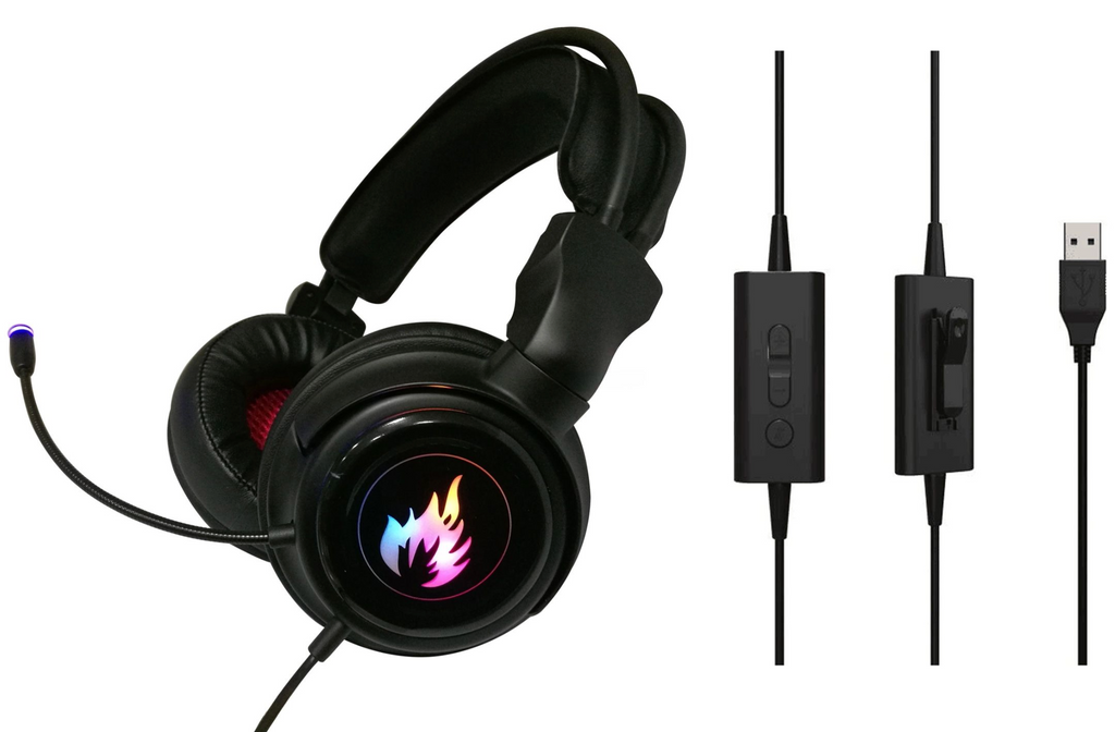 OEM/ODM RGB Gaming Headset – Wired Stereo Over-Ear Headphones with Mic & ANC