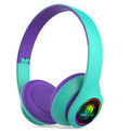 Colorful Wireless Kids Gaming Headphones – Noise Cancelling Headset with LED Lights, Mic & TF Card Slot