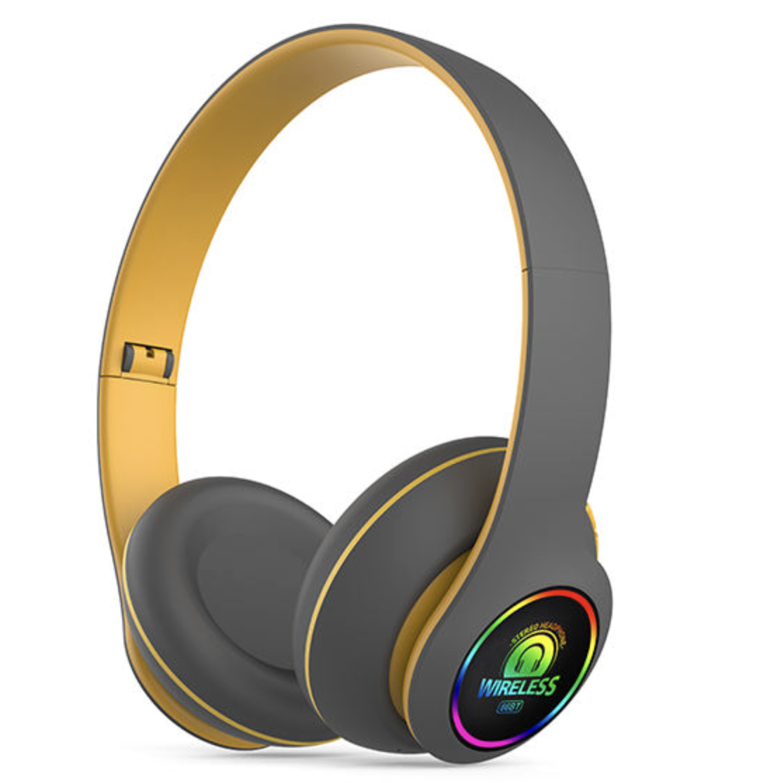 Colorful Wireless Kids Gaming Headphones – Noise Cancelling Headset with LED Lights, Mic & TF Card Slot