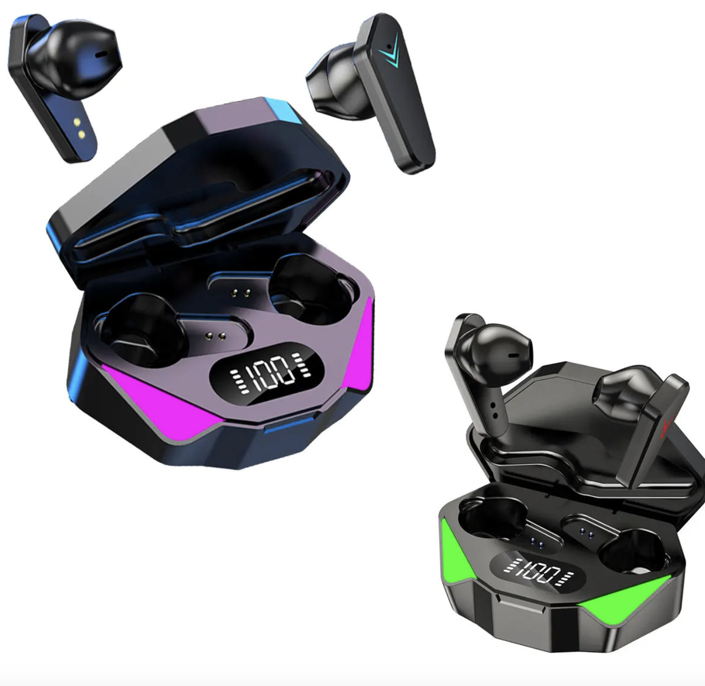 TWS X15 Gaming Earbuds – Wireless Low-Latency Headphones with LED Display