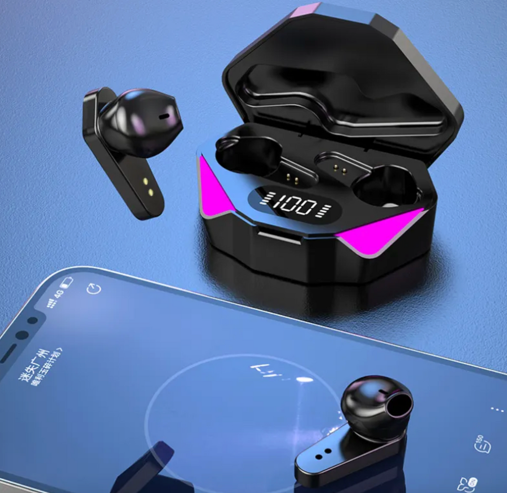 TWS X15 Gaming Earbuds – Wireless Low-Latency Headphones with LED Display